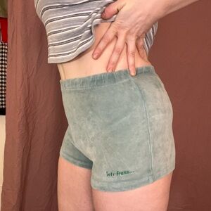 iets Frans… urban outfitters Green Velour Shorts